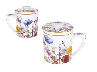 Kubek z zaparzaczem i przykrywką - L. Lozano, Lady`s Floral Symphony (CARMANI)