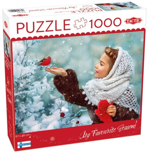Puzzle 1000 elementów dziewczynka w czerwonych rękawiczkach