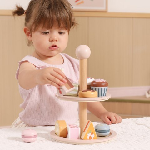 VIGA Drewniany Stojak na Ciasto z Akcesoriami