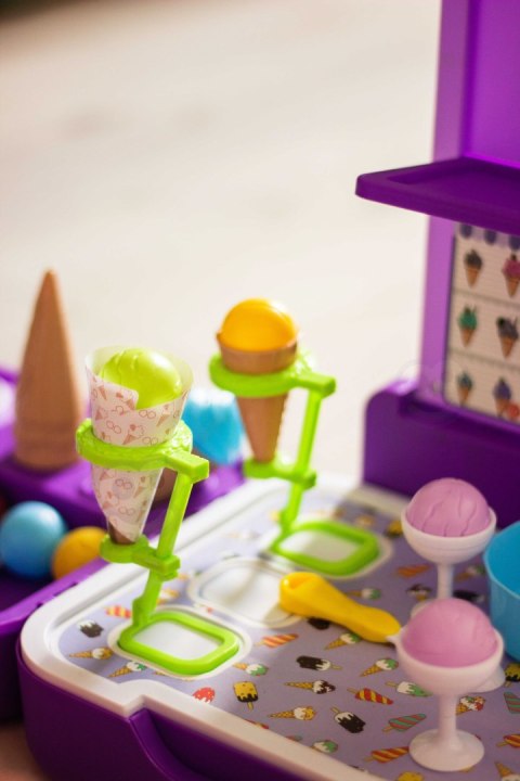 WOOPIE Walizka z Lodami 3w1 Kuchnia Sklepik Lodziarnia Przenośna 62 el.