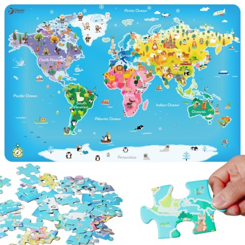 CLASSIC WORLD Puzzle Mapa Świata