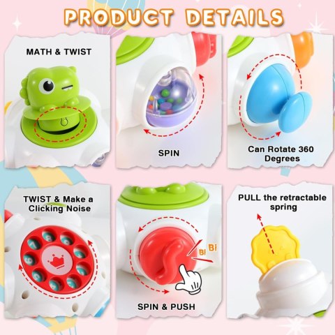 WOOPIE BABY Kosmiczna Rakieta Aktywności - Edukacyjna Kostka Sensoryczna 18m+