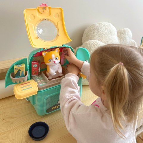 WOOPIE Kotek Przenośny Salon Piękności 2w1 w Plecaku Transporter