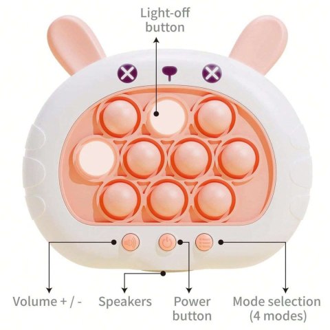 WOOPIE Gra POP IT Elektryczna Antystresowa Zręcznościowa Króliczek
