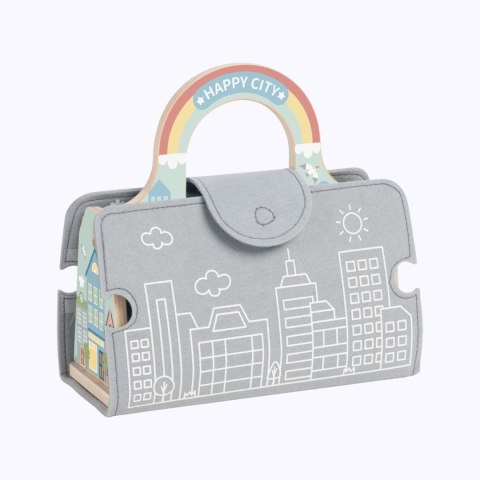 TOOKY TOY Zestaw Mini Miasto Przenośny Zestaw Torba Samochody