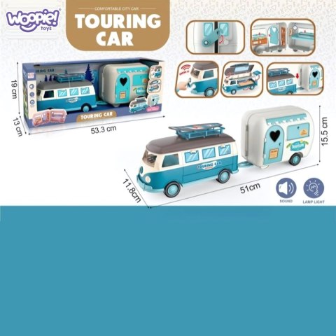 WOOPIE Kamper XL dla Lalek Zestaw Kempingowy z Przyczepką