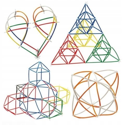 WOOPIE Klocki Konstrukcyjne Kolorowe Słomki 800 el.