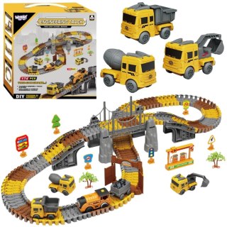 WOOPIE Tor Samochodowy XXL Kolejka Elektryczna Plac Budowy 174 el.