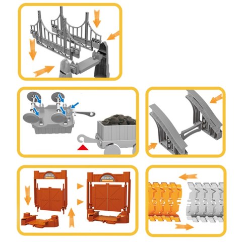 WOOPIE Tor Samochodowy XXL Kolejka Elektryczna Plac Budowy 174 el.