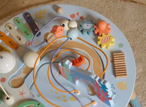 CLASSIC WORLD Drewniany Stolik Aktywności "Morskie Życie" Muzyczno Edukacyjny