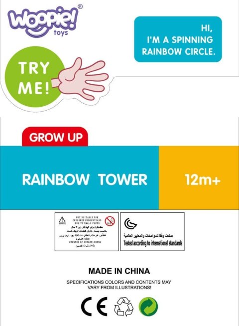 WOOPIE BABY Edukacyjna Piramidka Zakręcona Wieża