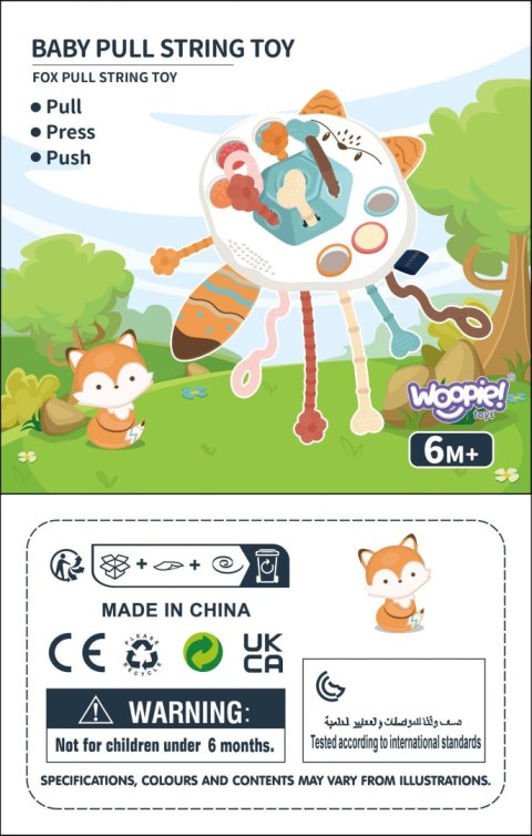WOOPIE BABY Zabawka Sensoryczna Montessori Gryzak Grzechotka Wielofunkcyjny Lis