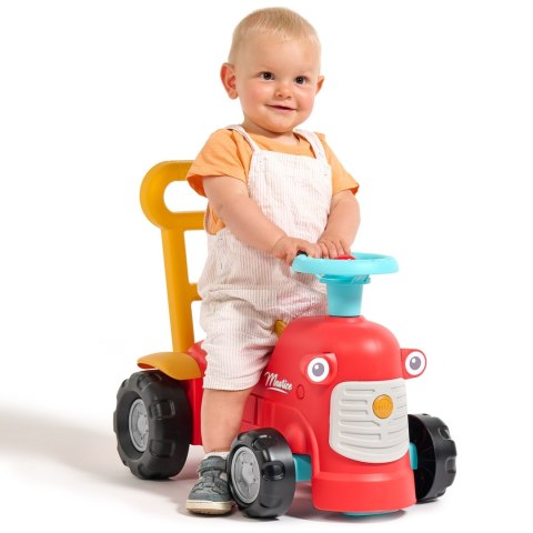 FALK Maurice Traktorek Jeździk Czerwony Pchacz Odpychacz Schowek od 1 roku