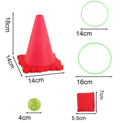 WOOPIE Zestaw Gra Ogrodowa 3w1 Rzut do Celu Pachołki Obręcze Woreczki 30 el.