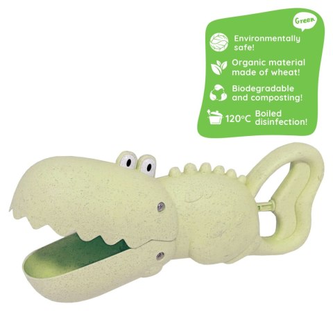 WOOPIE GREEN Krokodyl Łopatka Zbierak do Piasku i Wody Zielona BIODEGRADOWALNY ORGANICZNY MATERIAŁ