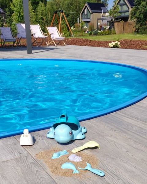 WOOPIE GREEN Zestaw 2w1 do Piasku i Wanny Żółwik 8 el. BIODEGRADOWALNY ORGANICZNY MATERIAŁ