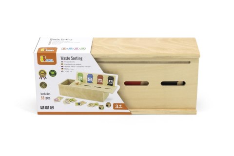 VIGA Układanka Gra edukacyjna drewniana do nauki sortowania śmieci