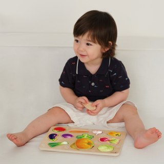 CLASSIC WORLD Drewniana Układanka Montessori Warzyw