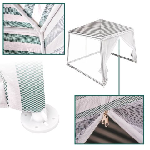Pawilon ogrodowy namiot imprezowy handlowy altana z moskitierą biała 3 x 3m