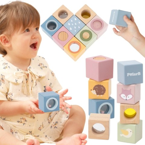 VIGA Drewniane Klocki Sensoryczne PolarB