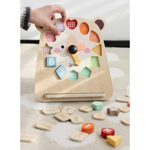 CLASSIC WORLD Zegar Miś Montessori Edukacyjny 3w1 Nauka Czasu Liczenia i Daty