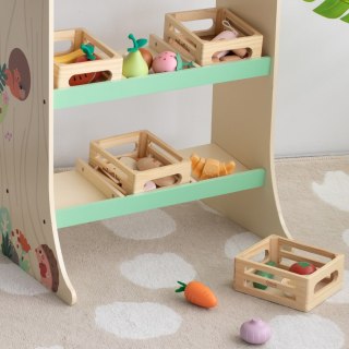 CLASSIC WORLD Zestaw Drewnianych Owoców w Koszyku 6 el.