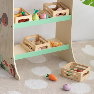 CLASSIC WORLD Zestaw Drewnianych Warzyw w Koszyku 6 el.