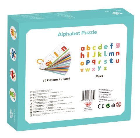 TOOKY TOY Puzzle Alfabet Montessori Nauka Literek Słów Zwierzątka 57 el.