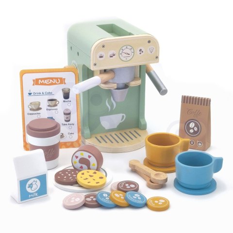 WOOPIE GREEN Drewniany Ekspres do Kawy Cukiernia Barista 25 el.
