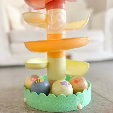 WOOPIE GREEN Drewniany Kulodrom Tor Kulkowy Sensoryczny Edukacyjny 6 el.