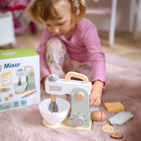 WOOPIE GREEN Drewniany Mikser Kuchenny Blender z Akcesoriami 11 el.