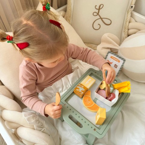 WOOPIE GREEN Zestaw Śniadaniowy i Restauracja - Zabawa w Zamawianie z Tacą i Akcesoriami