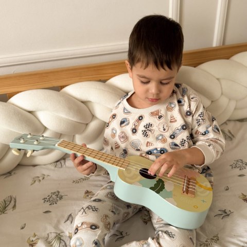 CLASSIC WORLD Drewniane Ukulele Gitara dla Dzieci Różowa