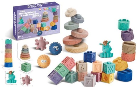 ND21_110218 Klocki Miękkie sensoryczne 27szt.