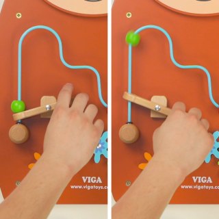 VIGA Drewniana Tablica Manipulacyjna Konik Certyfikat FSC Montessori