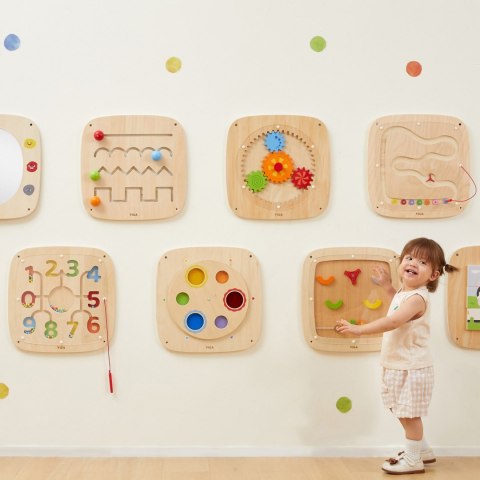 VIGA Drewniana Tablica Manipulacyjna Sensoryczna Nauka Liczenia Sorter