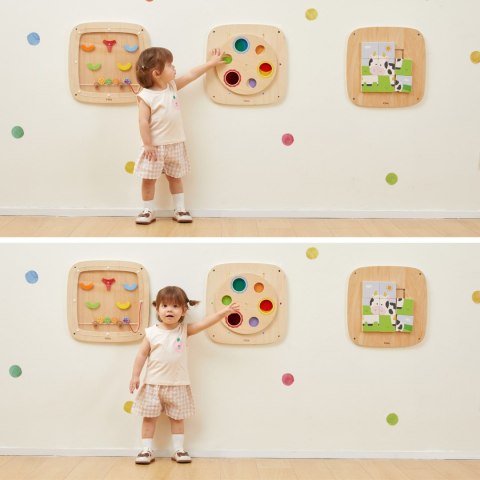 VIGA Drewniana Tablica Manipulacyjna Sensoryczna Układanka Obrazkowa