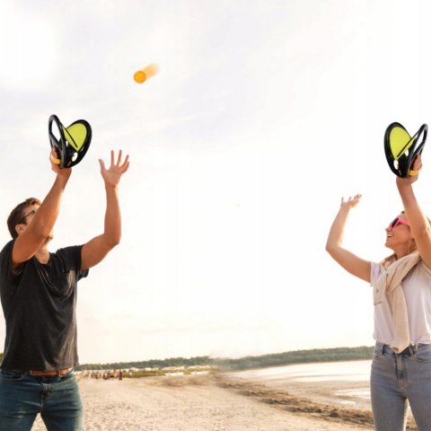 WOOPIE Catch Ball Gra Zręcznościowa Rzucaj Łap Paletka+ 2 Piłki