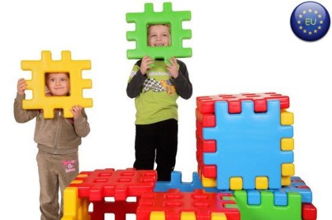 WOOPIE Klocki Edukacyjne Wafle Ogrodzenie Domek