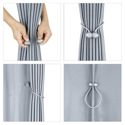 AG701C Klamra do firan zasłon złota 2szt