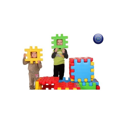 Klocki EDUKACYJNE Wafle DOM Ogrodzenie DOMEK NOVA