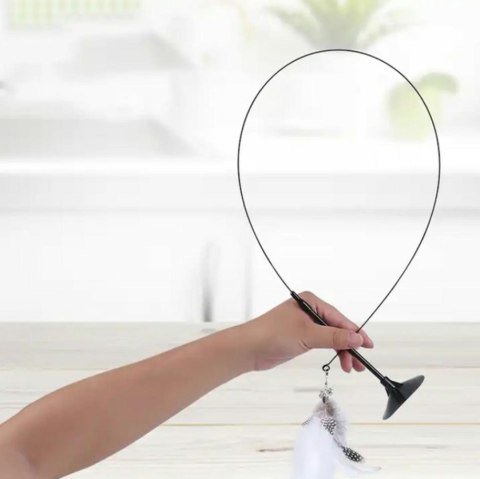 ZW21 Wędka z przyssawką zabawka dla kota