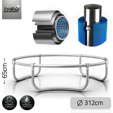 Trampolina ogrodowa 10ft/312cm z siatką wewnętrzną i drabinką