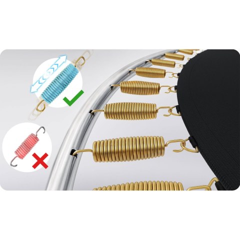 Trampolina ogrodowa 8ft/252cm siatka zewnętrzna i drabinką