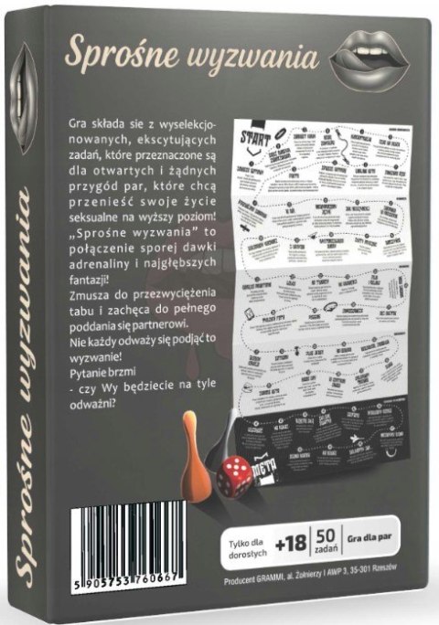 Gra Planszowa Dla Dorosłych - SPROŚNE WYZWANIA - 50 NIEGRZECZNYCH ZADAŃ