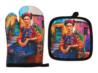 Kpl. Łapka i rękawica kuchenna - F. Kahlo, Autoportret (CARMANI)