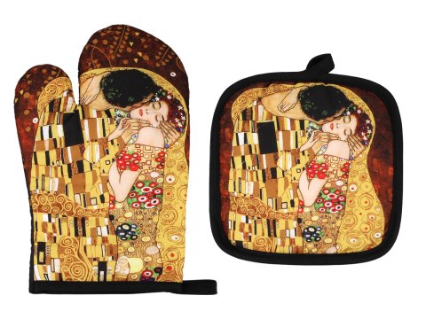Kpl. Łapka i rękawica kuchenna - G. Klimt, Pocałunek i Drzewo życia (CARMANI)