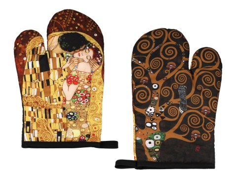 Kpl. Łapka i rękawica kuchenna - G. Klimt, Pocałunek i Drzewo życia (CARMANI)