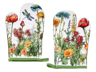 Kpl. Łapka i rękawica kuchenna - L. Lozano, Kwiaty polne (CARMANI)