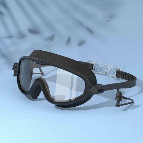 DA373 Rekreacyjne google do pływania z zatyczkami czarny